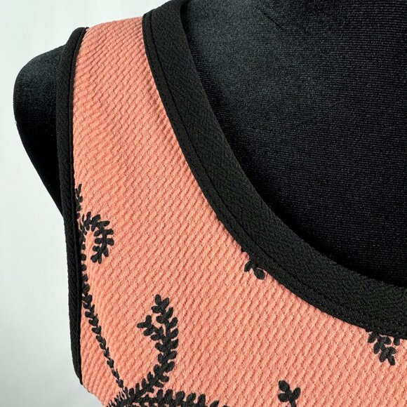 Key to My Heart Coral Beachy Bodycon Dress - L - Picture 2 of 3